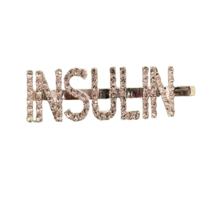 "INSULIN" Custom Hair Clip (Silver)