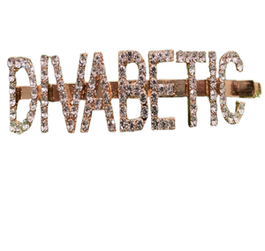 "DIVABETIC" Custom Hair Clip (Gold)