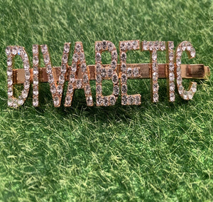 "DIVABETIC" Custom Hair Clip (Gold)