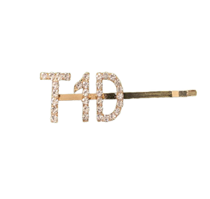 "T1D" Custom Hair Clip (Gold)