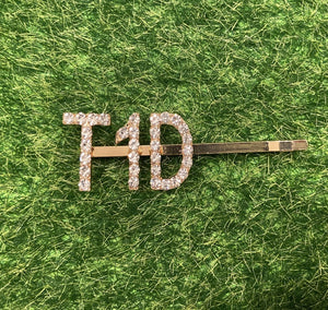 "T1D" Custom Hair Clip (Gold)