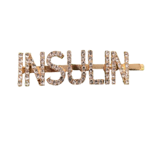 Load image into Gallery viewer, &quot;INSULIN&quot; Custom Hair Clip (Gold)
